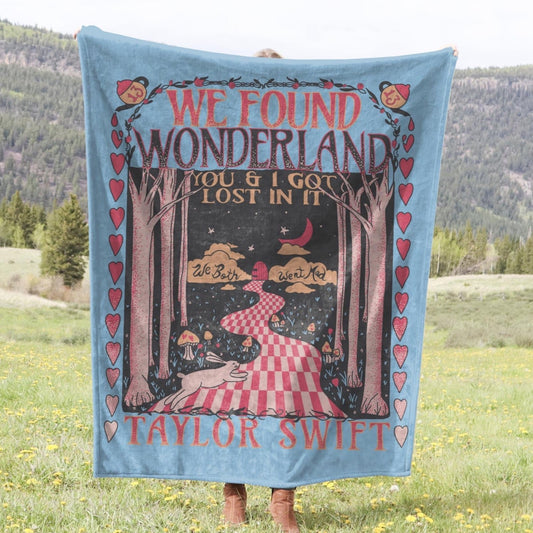 We Found Wonderland blanket dupe Fleece Lightweight Minky Blanket - Wonderland Gift Co